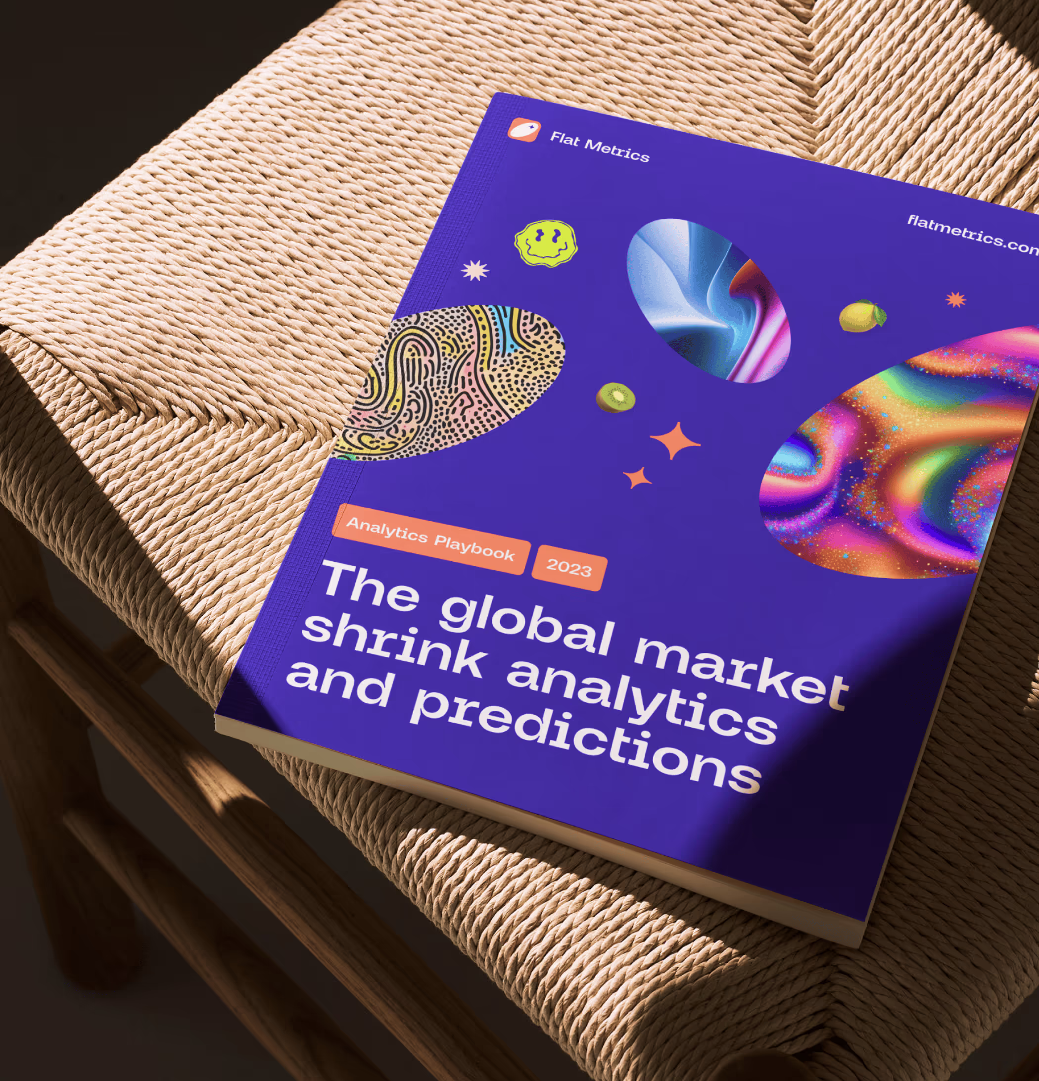 Flat Metrics case study preview — branding and marketing design
